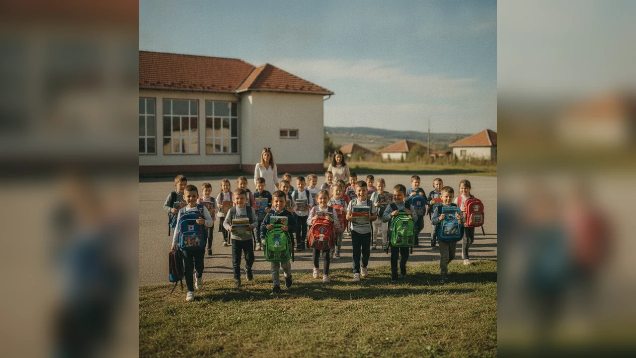 129 de elevi din Gorj au primit ghiozdane și rechizite noi de la DGASPC și Fundația Raza Aurie