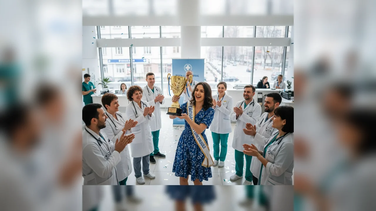 A câștigat premiul concursului organizat în spital