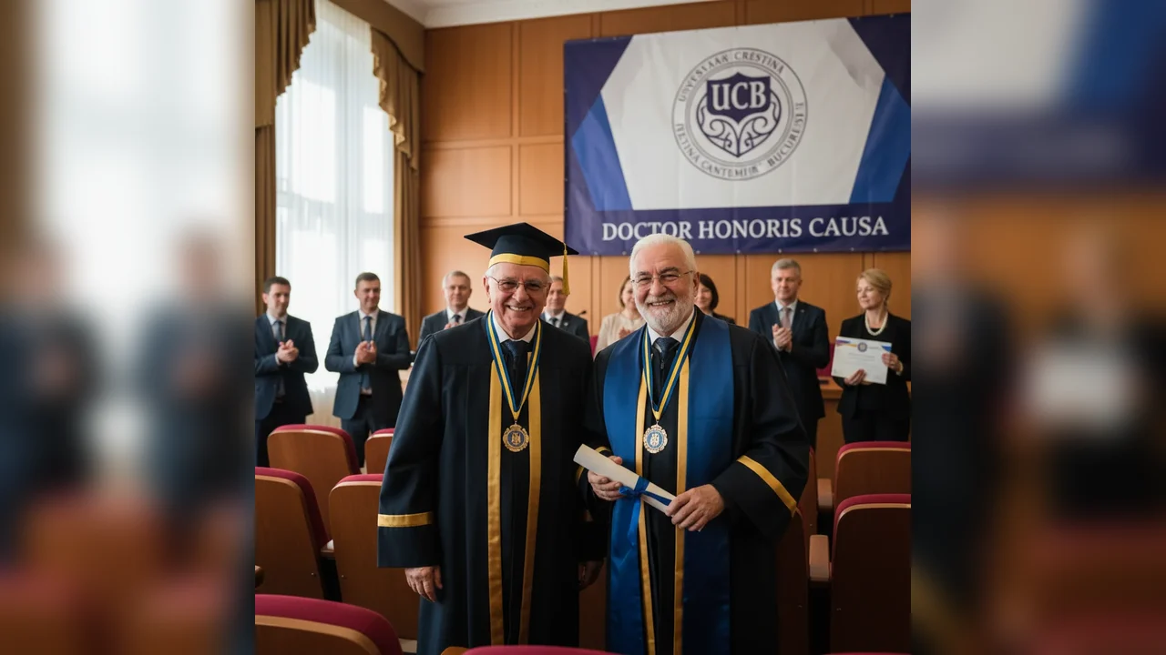Academician și avocat, Doctor Honoris Causa la UCB