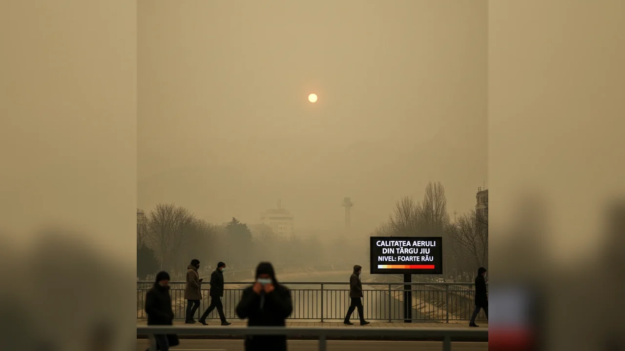 Aerul din Târgu Jiu, clasificat „Foarte rău” la început de ianuarie 2026