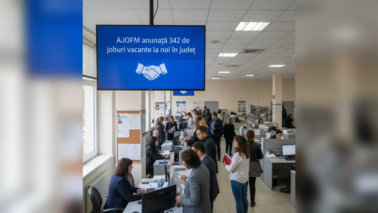 AJOFM oferă 342 de locuri de muncă disponibile în județul nostru