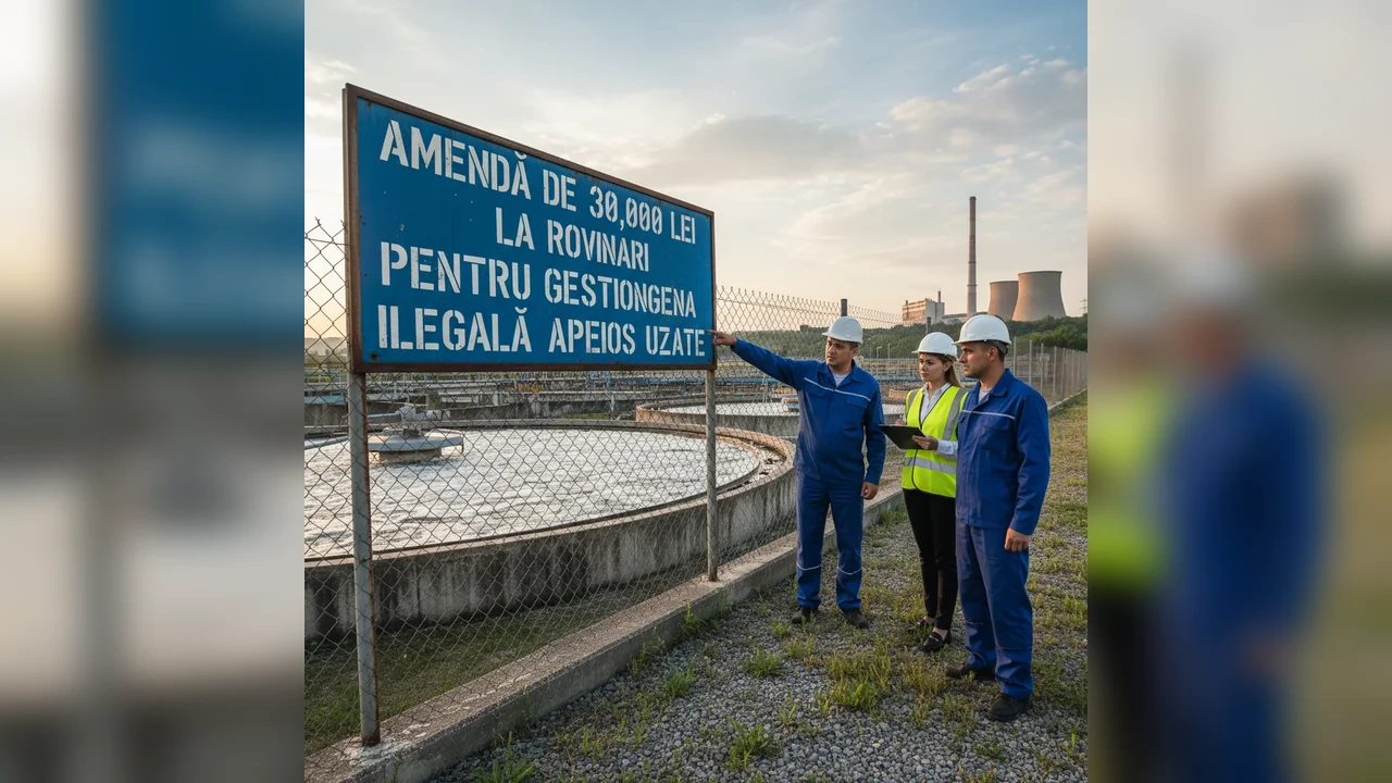 Amendă de 30.000 lei pentru gestionarea ilegală a apelor uzate la Rovinari