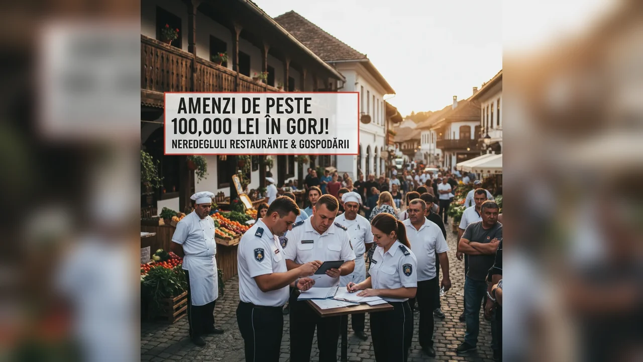 Amenzi de peste 100.000 lei în Gorj, aplicate pentru nereguli în restaurante și gospodării