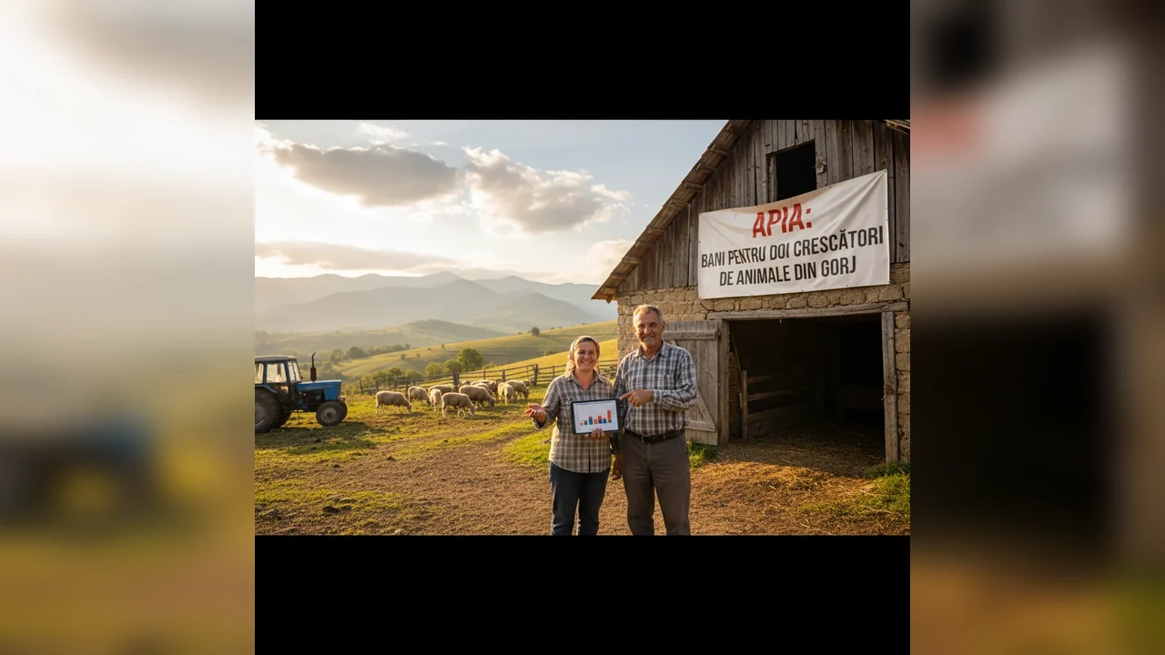 APIA acordă sprijin financiar pentru doi crescători de animale din Gorj