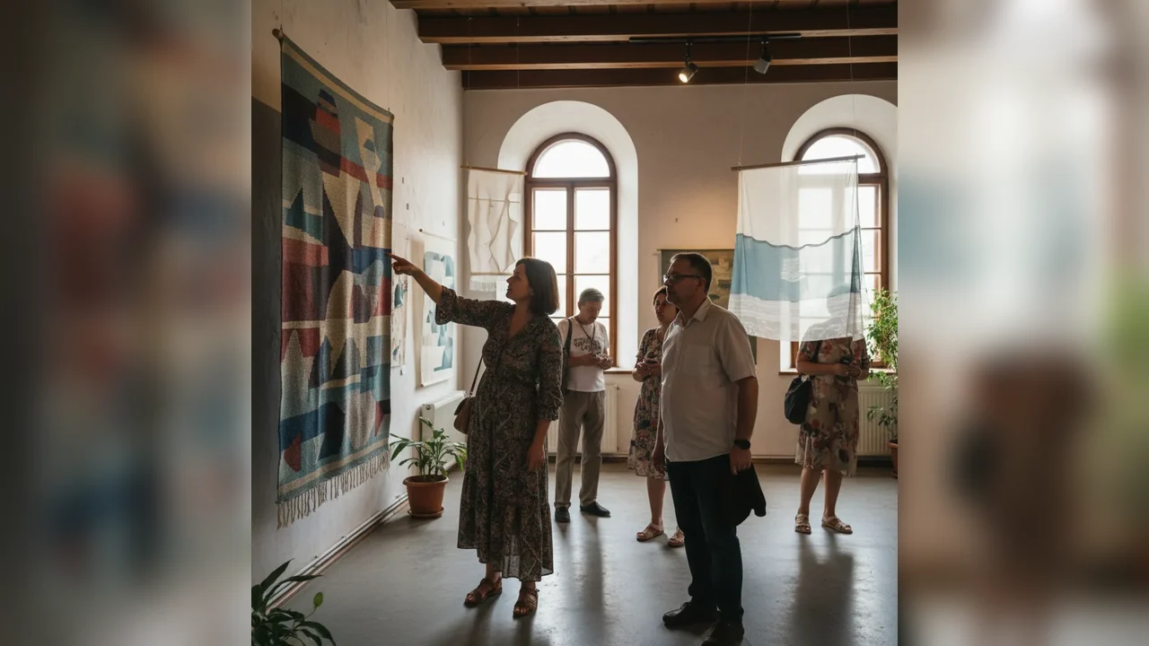 Artă textilă expusă la Târgu Jiu: un eveniment captivant