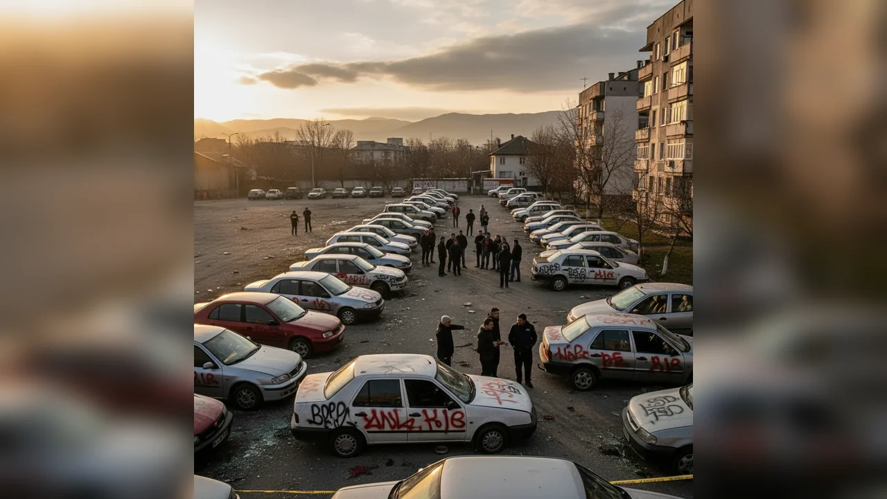 Autoturisme avariate în serie la Târgu Jiu, pe două străzi din municipiu