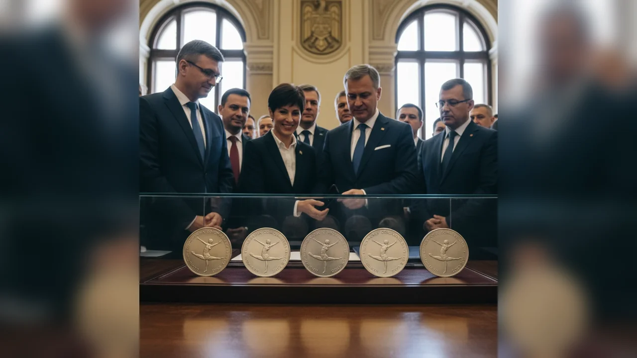 BNR lansează monede de colecție cu Nadia Comăneci