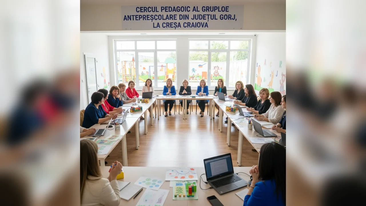 Cercul pedagogic pentru grupe antepreșcolare din județul Gorj, desfășurat la Creșa Craiova