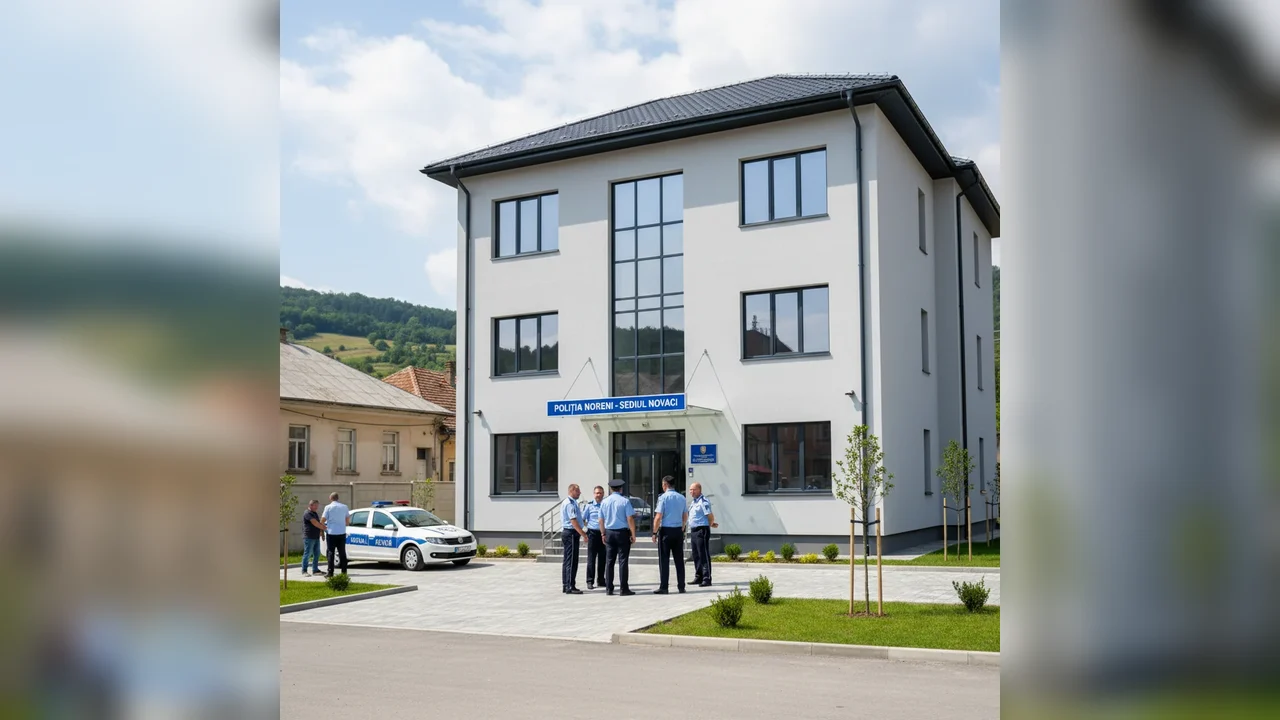 Clădirea Poliției din Novaci, complet renovată și modernizată cu peste 4 milioane de lei – imagini din noul sediu