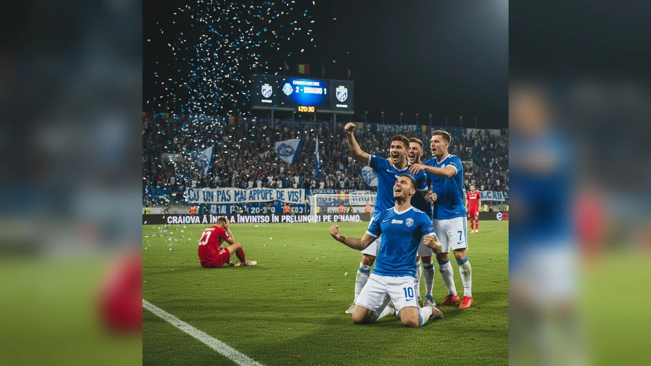 Craiova a învins Dinamo în prelungiri, visul devine realitate
