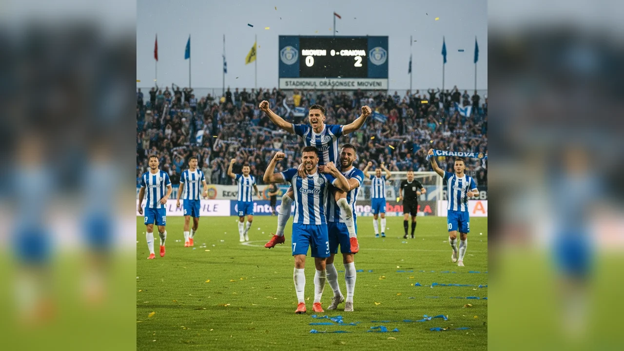 Craiova, favorită la titlu după victoria clară cu Mioveni