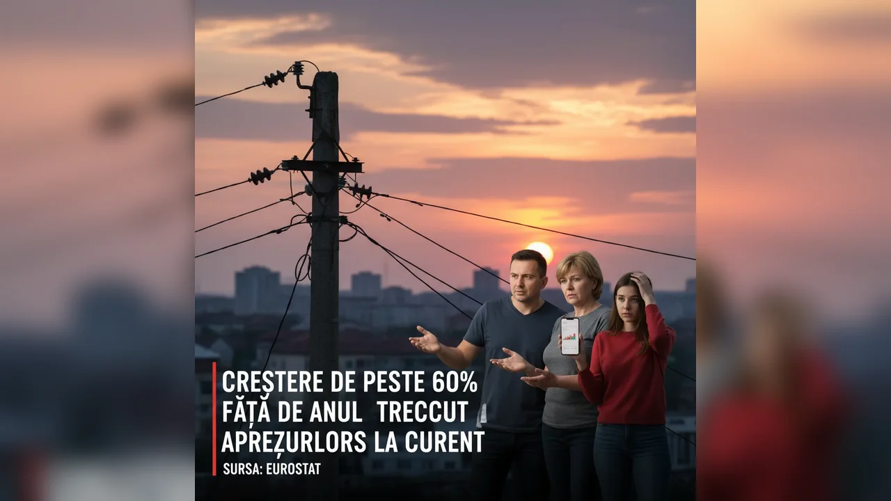 Creștere record de peste 60% a prețurilor la curent electric față de anul trecut