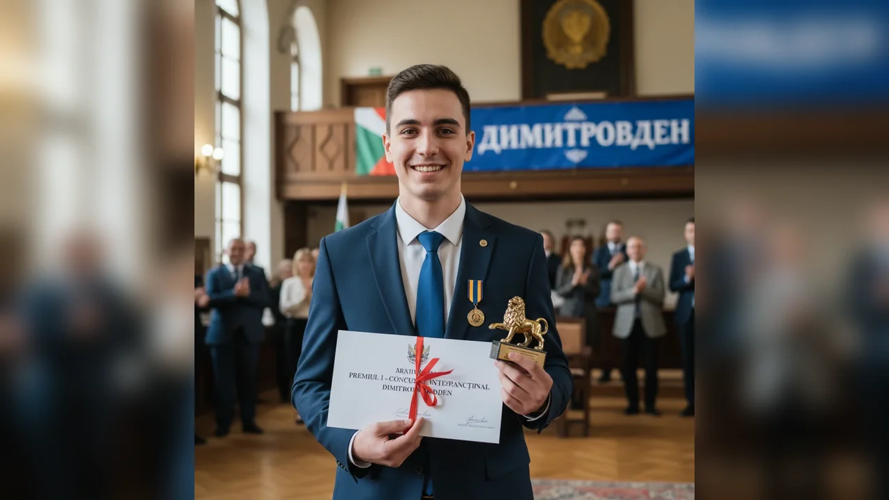 Cristian Alexandru Diaconescu, elev premiat la concursul internațional Dimitrovden în Bulgaria