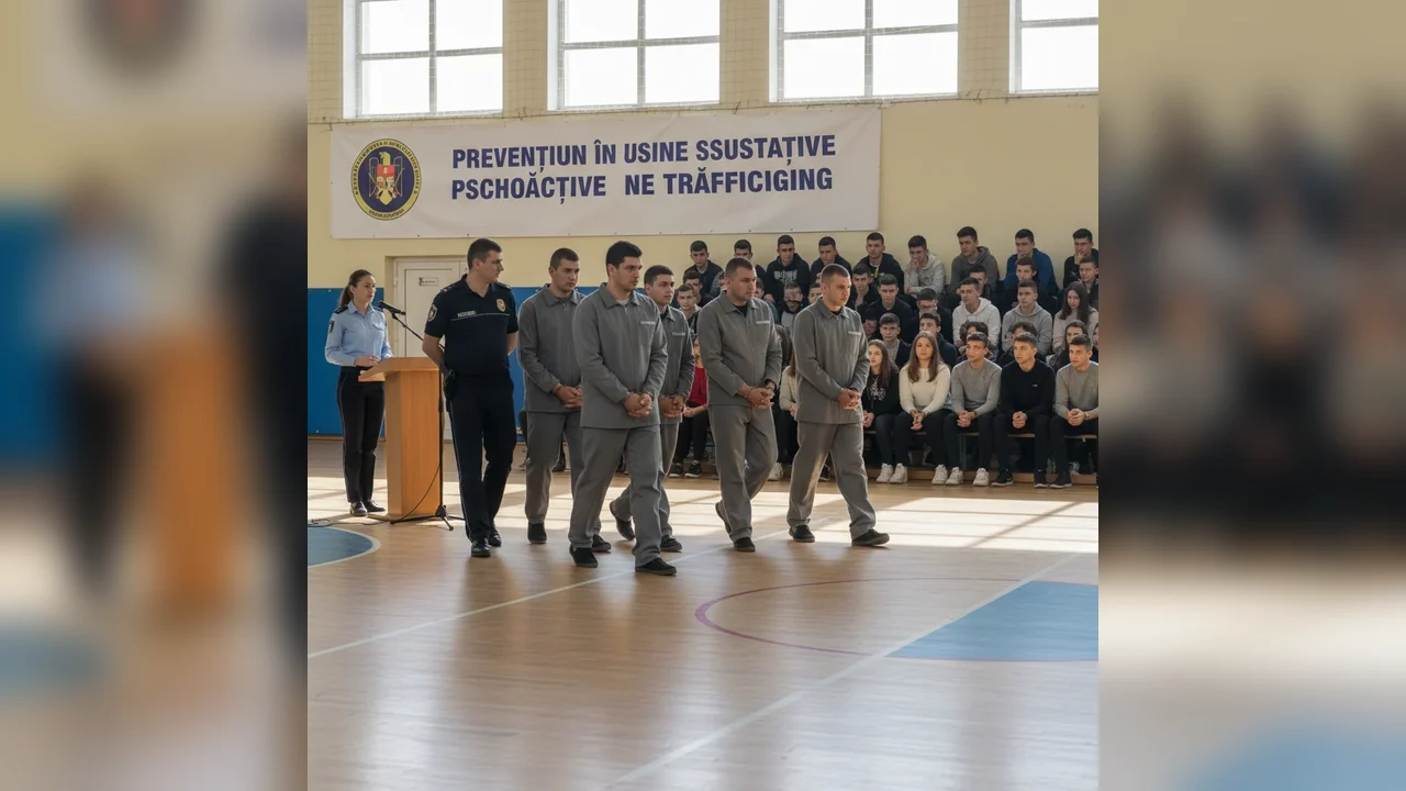 Deținuți prevenind consumul de substanțe psihoactive la școală
