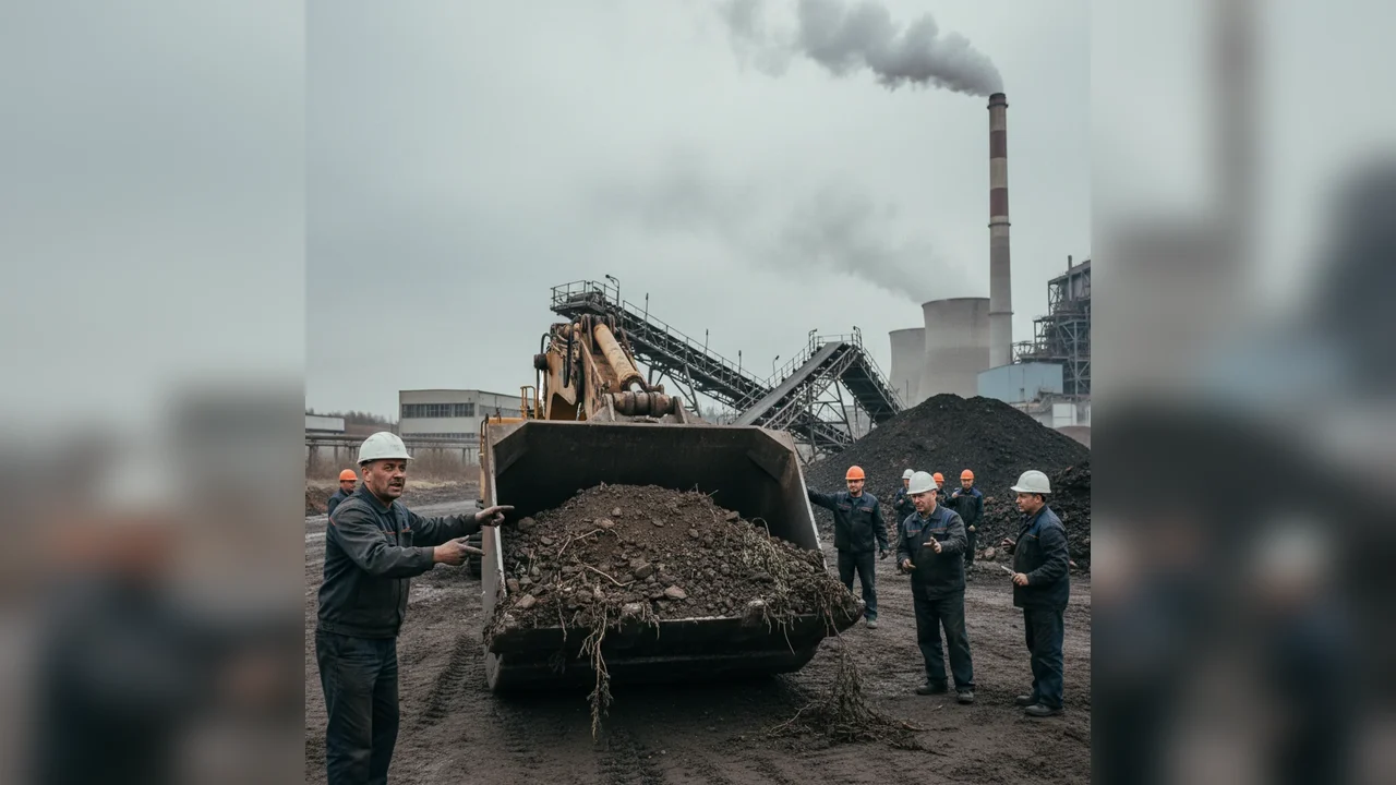 Dezastru la Termo Rovinari: pământ în loc de cărbune