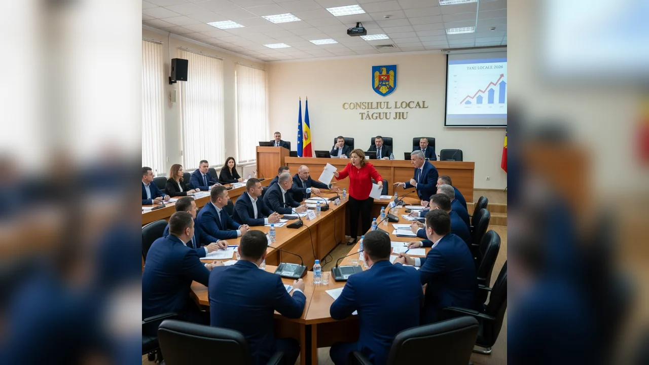 Dispută în Consiliul Local Târgu Jiu pe tema taxelor locale pentru 2026