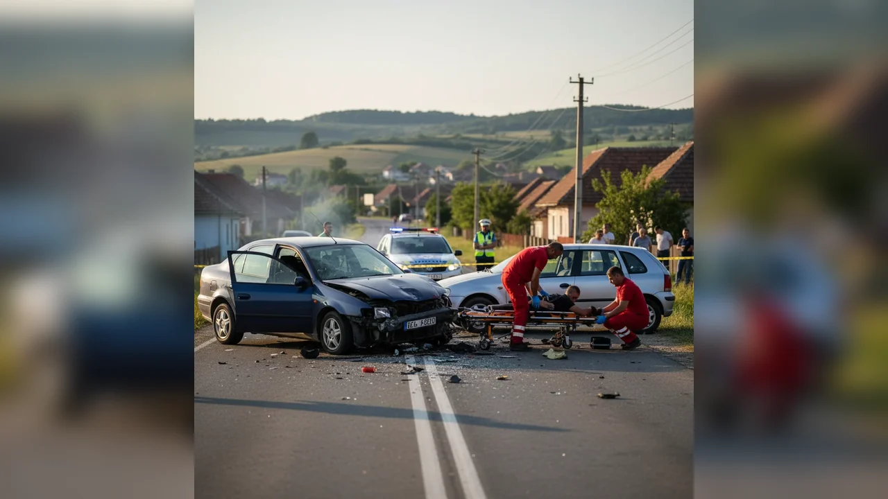 Doi răniți transportați la spital