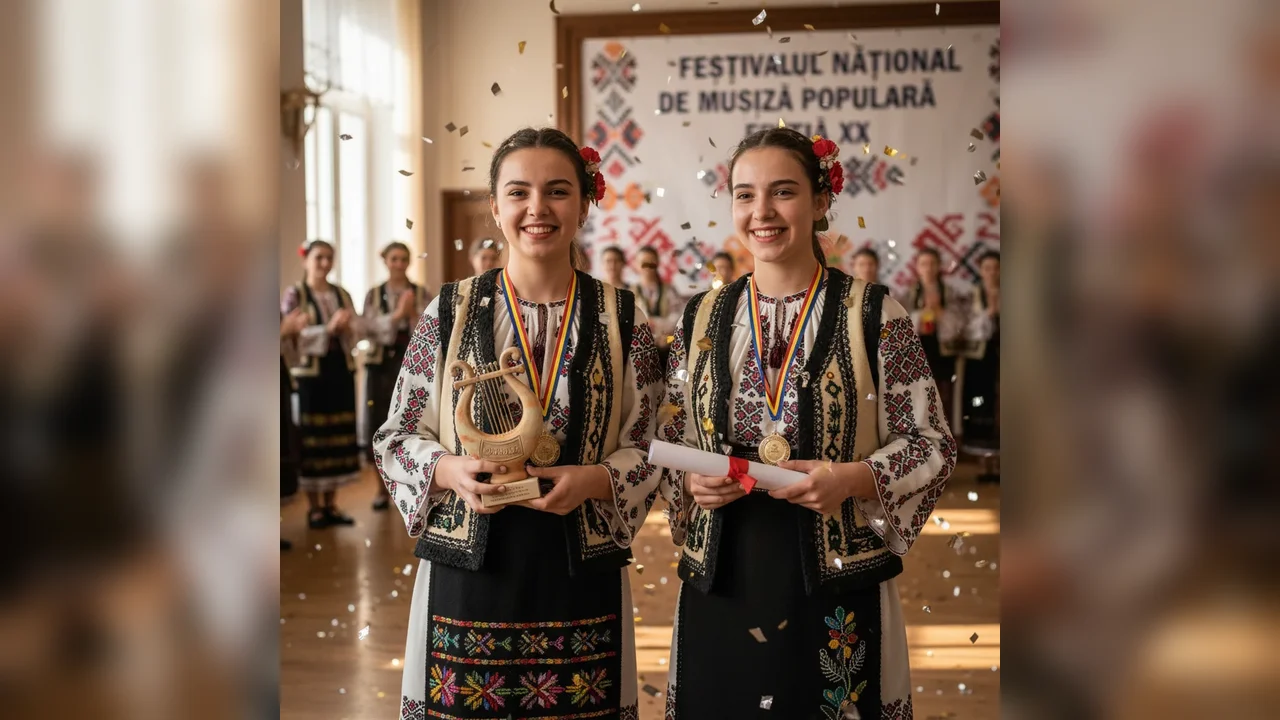 Două eleve ale ȘPA Târgu Jiu, câștigătoare la festivalul național de muzică populară