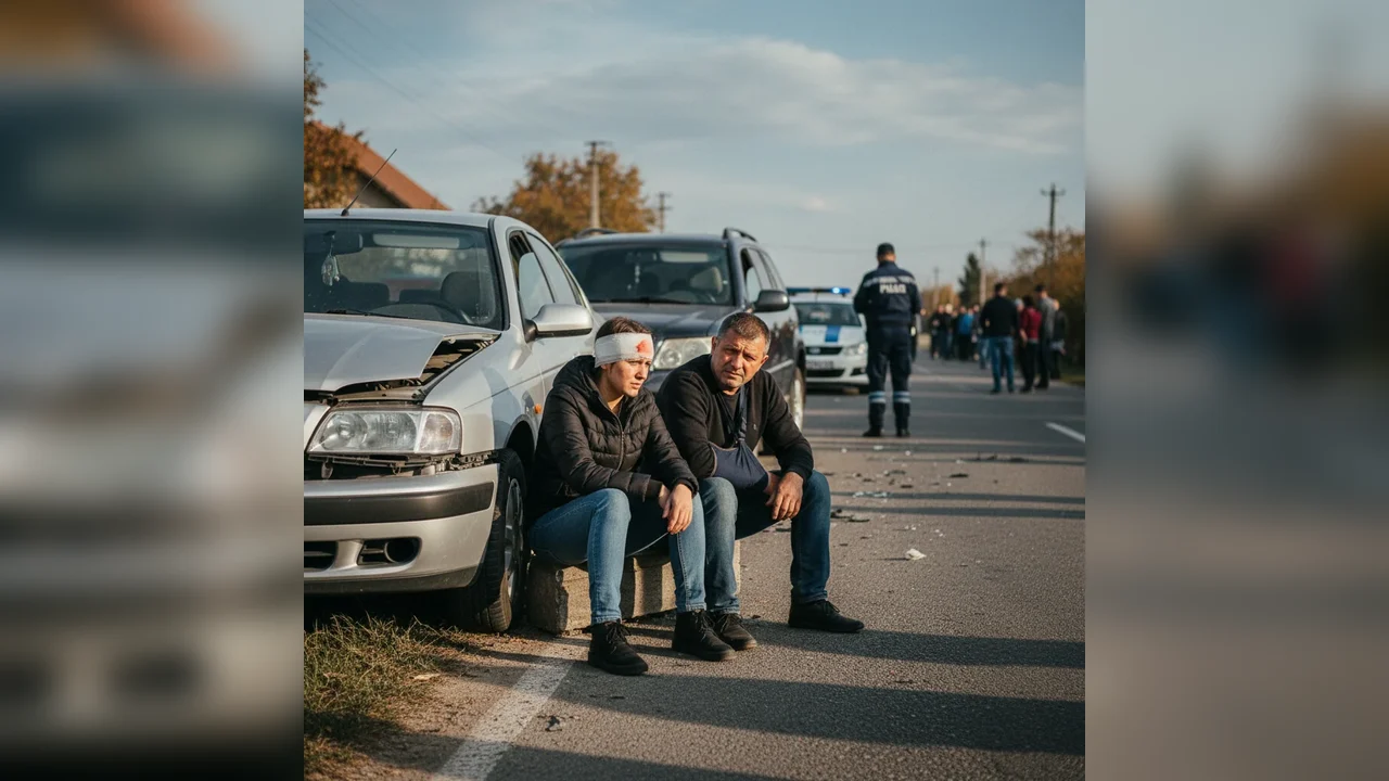 Două persoane rănite în accident din cauza neatenției soferului