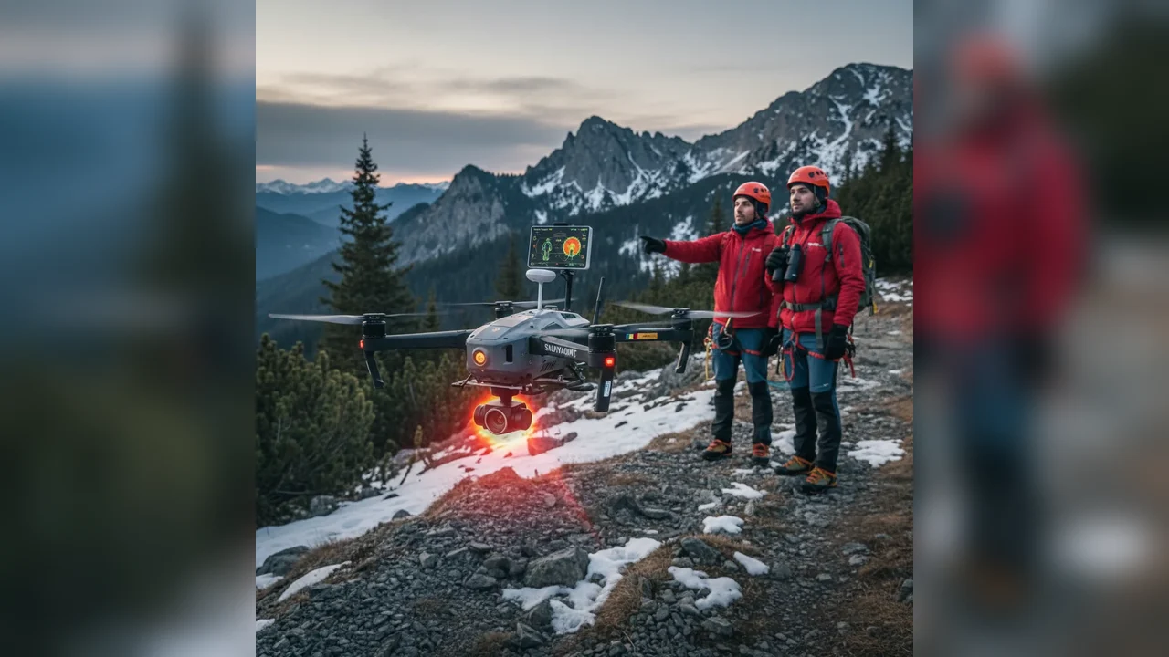 Drone inteligente cu termoviziune, noi echipamente pentru salvamontiști locali