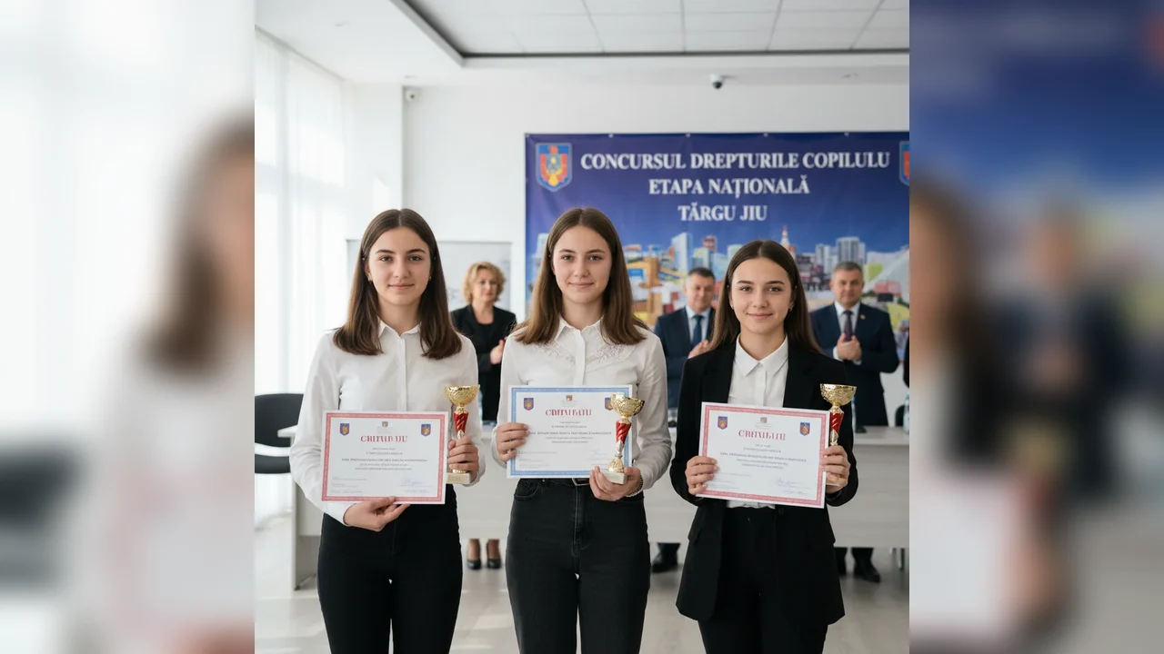Eleve din Târgu Jiu premiate la Concursul Drepturile Copilului