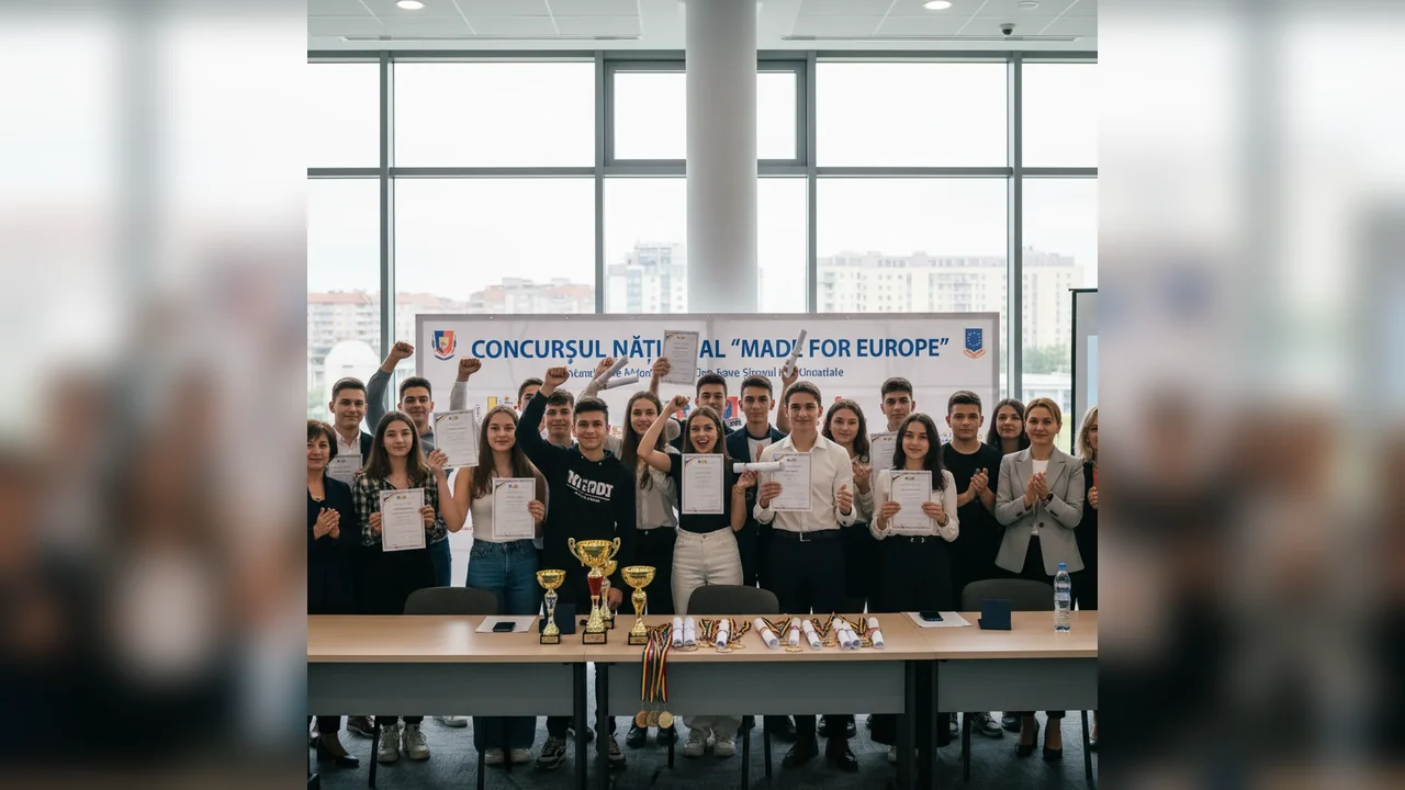 Elevi din Gorj câștigă premii la concursul național Europeana