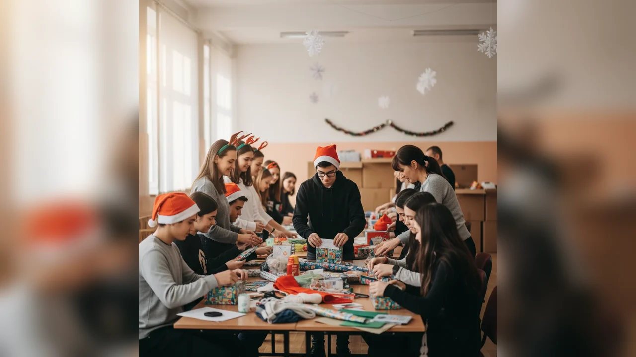 Elevi și profesori voluntari au pregătit cadouri pentru persoanele vulnerabile de sărbători