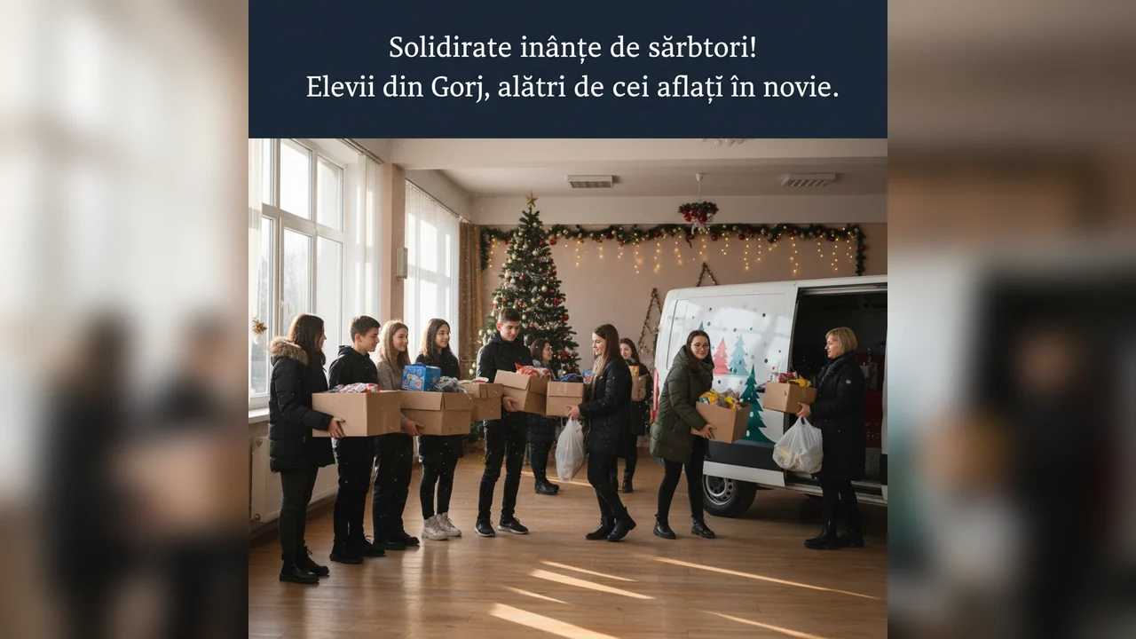Elevii din Gorj se mobilizează în sprijinul celor aflați în nevoie înainte de sărbători