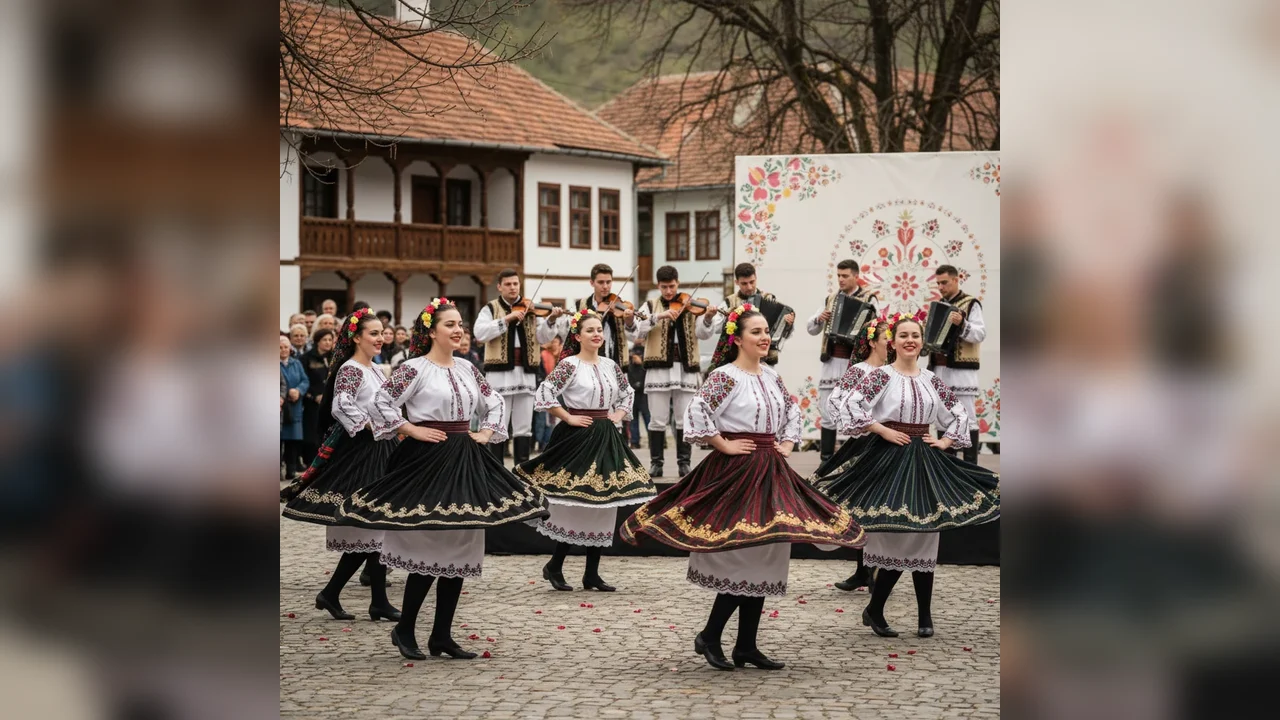 Eveniment folcloric dedicat Zilei de 8 Martie, cu participare din Târgu Jiu