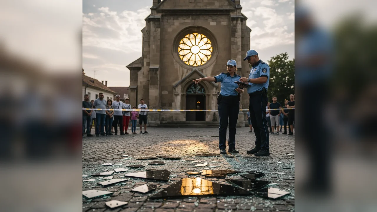 ferestre distruse, poliția anchetează incidentul