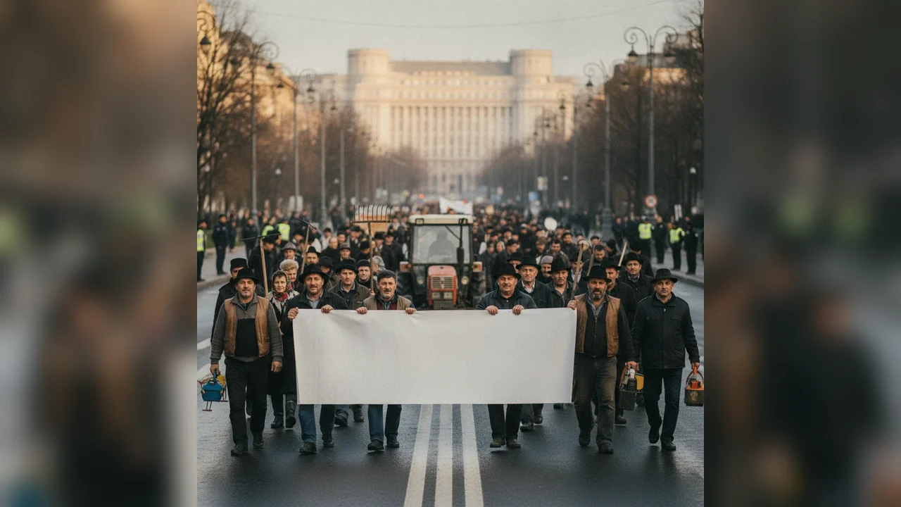 Fermieri din Gorj au protestat în București pentru exportul de ovine vii