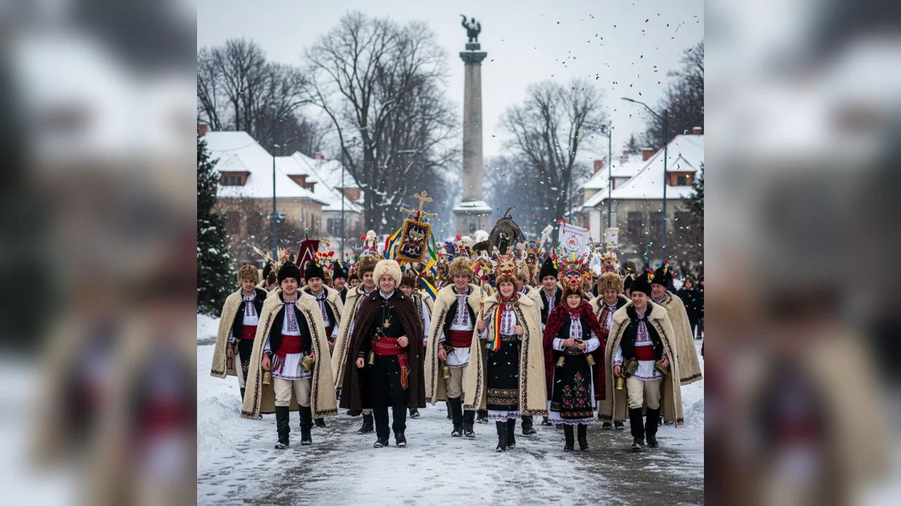 Festivalul Alaiul obiceiurilor de iarnă, sărbătoare a tradițiilor gorjenești la Târgu Jiu
