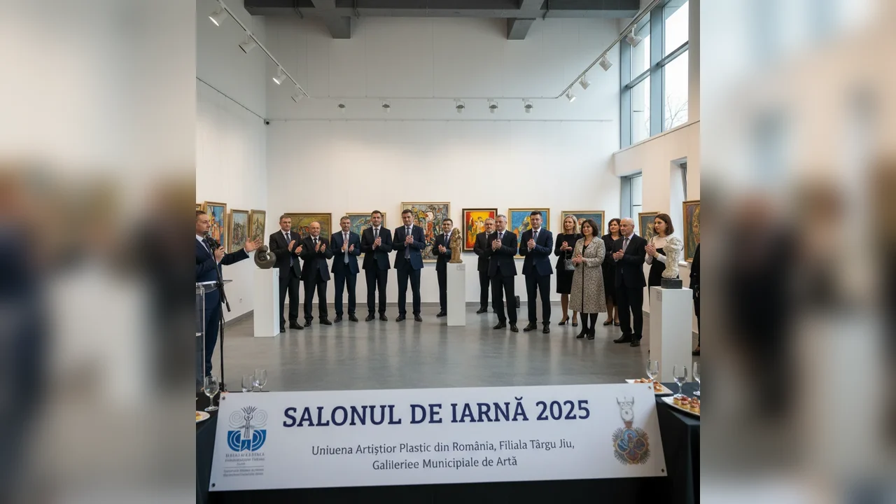 Filiala Târgu Jiu a Uniunii Artiștilor Plastici din România deschide SALONUL DE IARNĂ 2025 la Galeriile Municipale de Artă