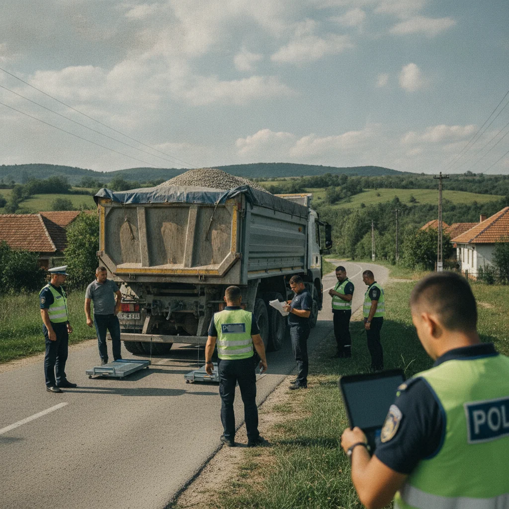 Gorj: controale la transporturile de marfă, cu amenzi de peste 21.000 de lei