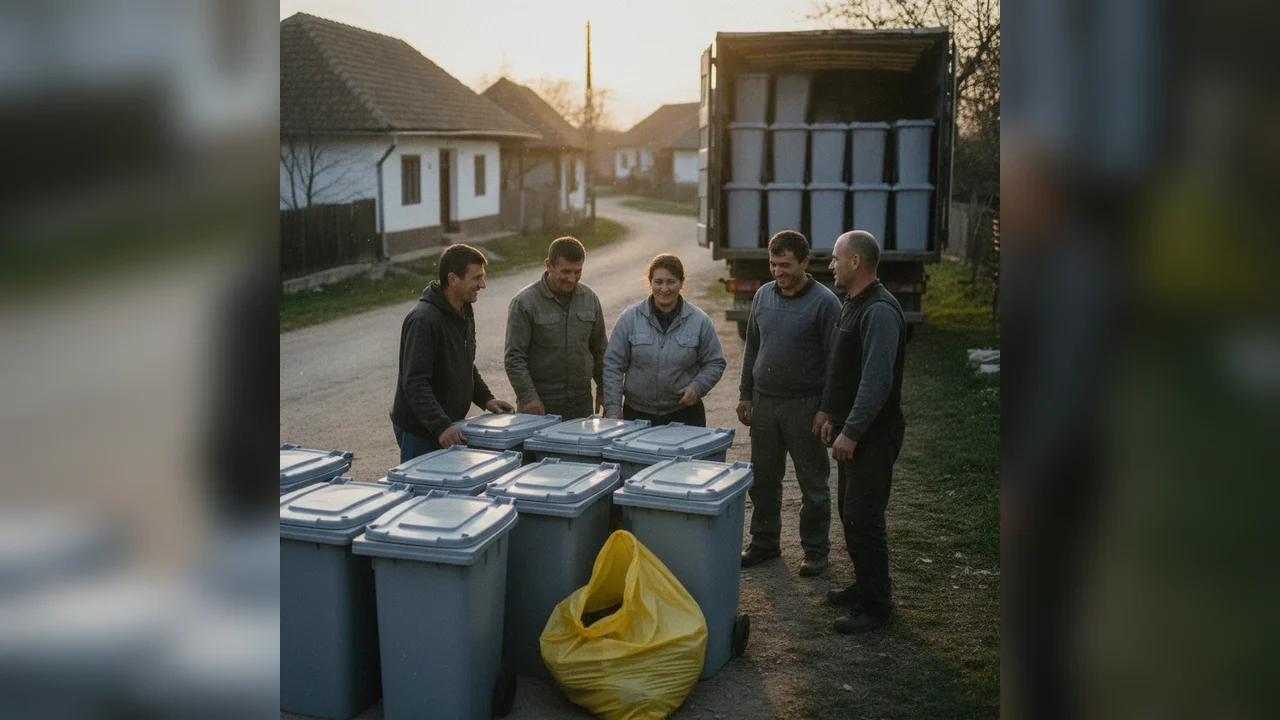 Gorjenii primesc 50.000 de pubele galbene pentru colectarea selectivă a deșeurilor