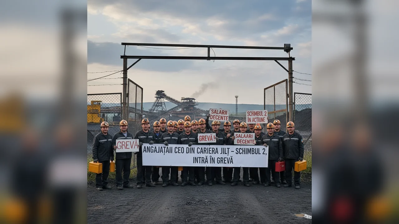 Greva angajaților din schimbul 2 al Carierei Jilț, CEO, începând acum