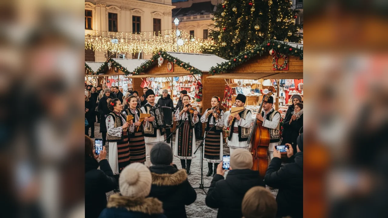 Grupul Gorjeanca aduce tradițiile colindului gorjenesc la Târgul de Crăciun din București