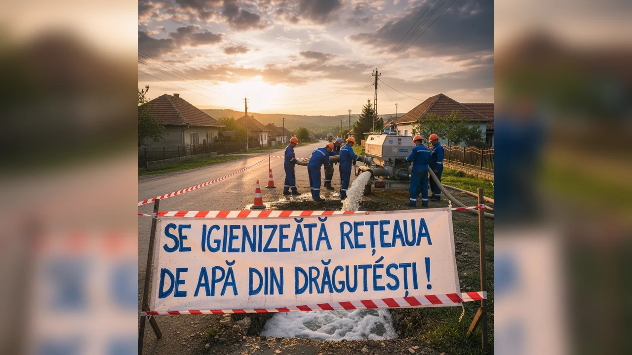 Igienizarea rețelei de apă din Drăguțești începe acum
