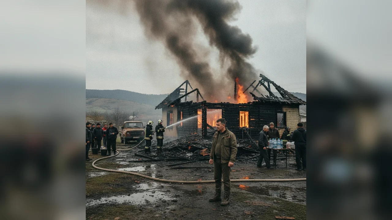 Incendiu la Lazuri, Scoarța: două imobile afectate, anchetă pentru distrugere din culpă