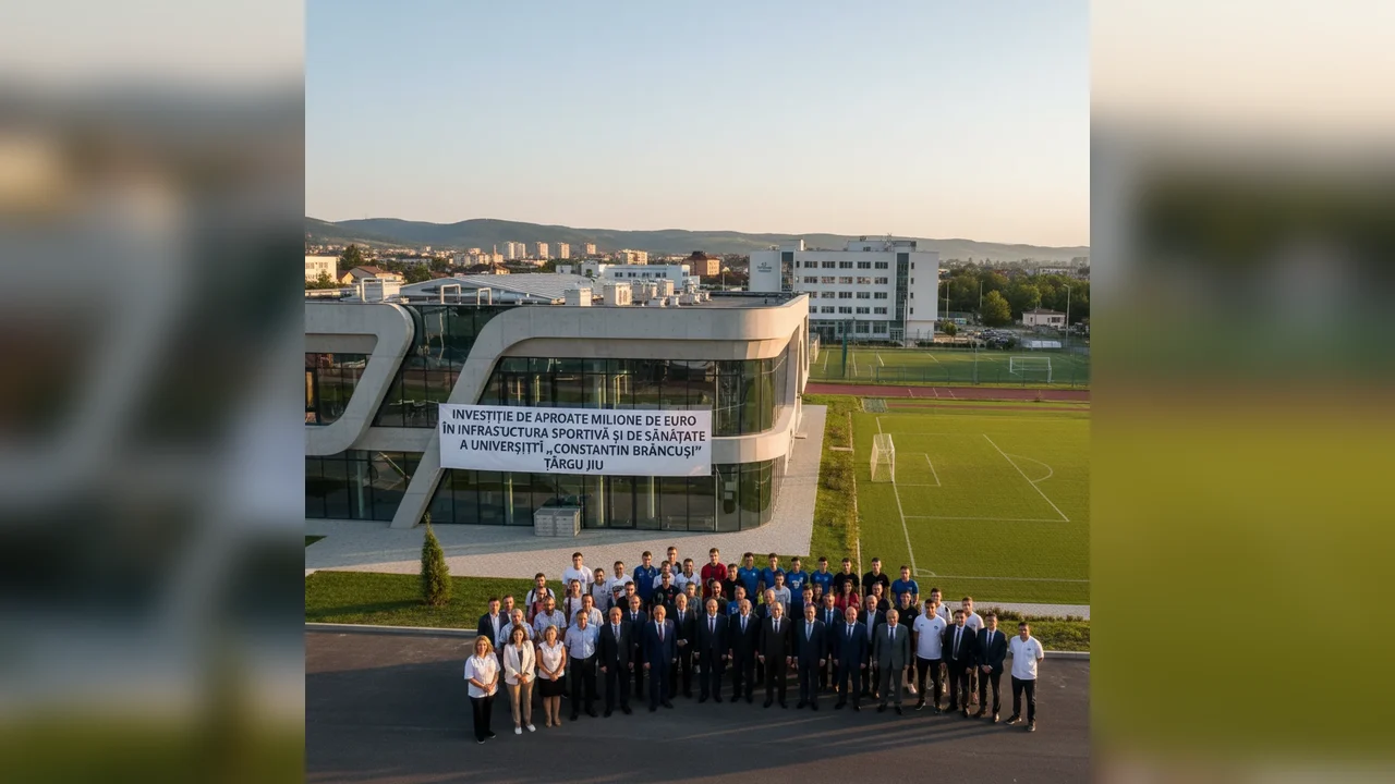 Investiție majoră la Târgu Jiu: aproape 5 milioane de euro pentru infrastructura sportivă a Universității „Constantin Brâncuși”