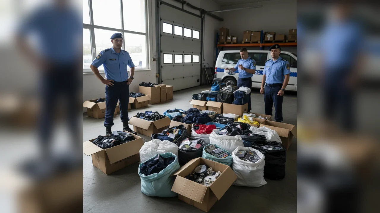 Jandarmii au confiscat produse contrafăcute în oraș