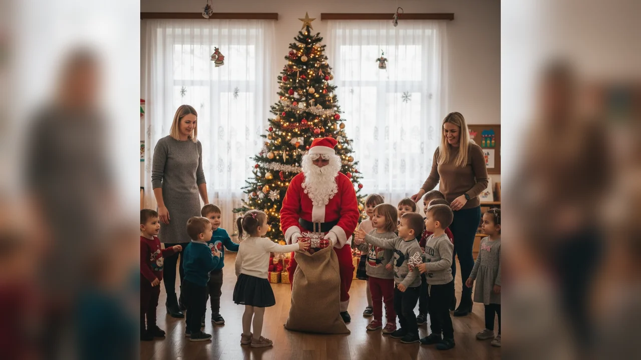Moș Crăciun i-a vizitat pe preșcolarii de la Colegiul Tehnic General Gheorghe Magheru