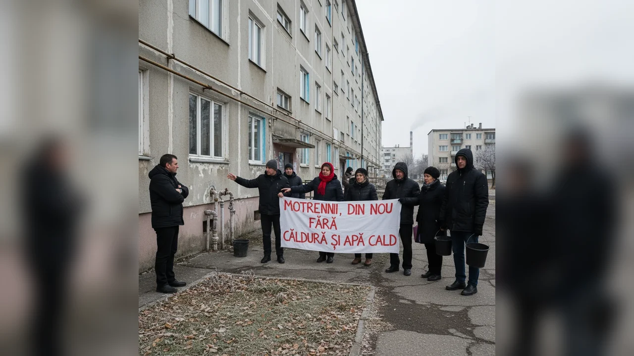 Motrenii rămân fără căldură și apă caldă pentru a doua oară