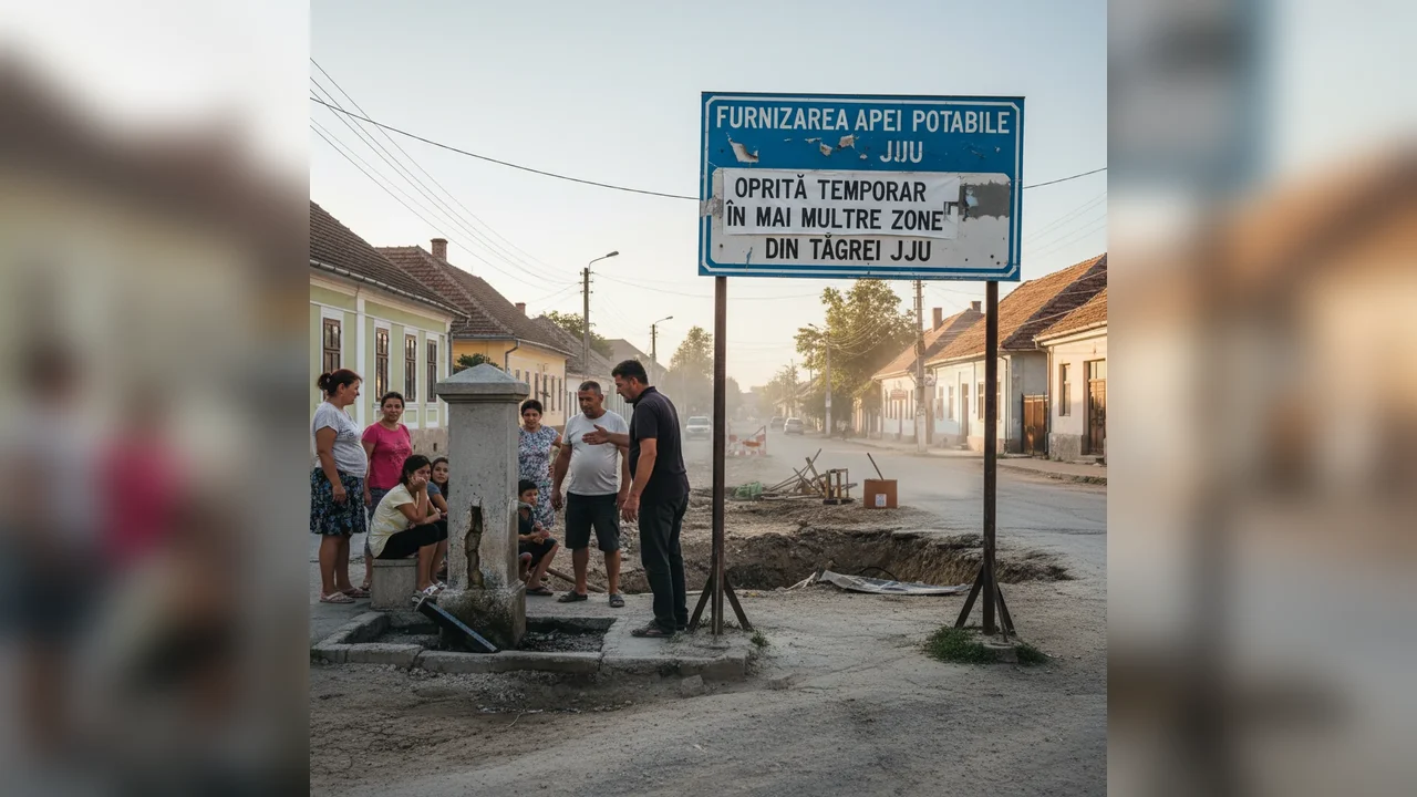 Oprirea temporară a apei potabile în zone din Târgu Jiu