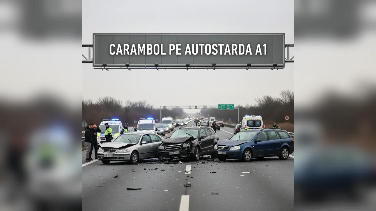 Patru mașini implicate într-un carambol