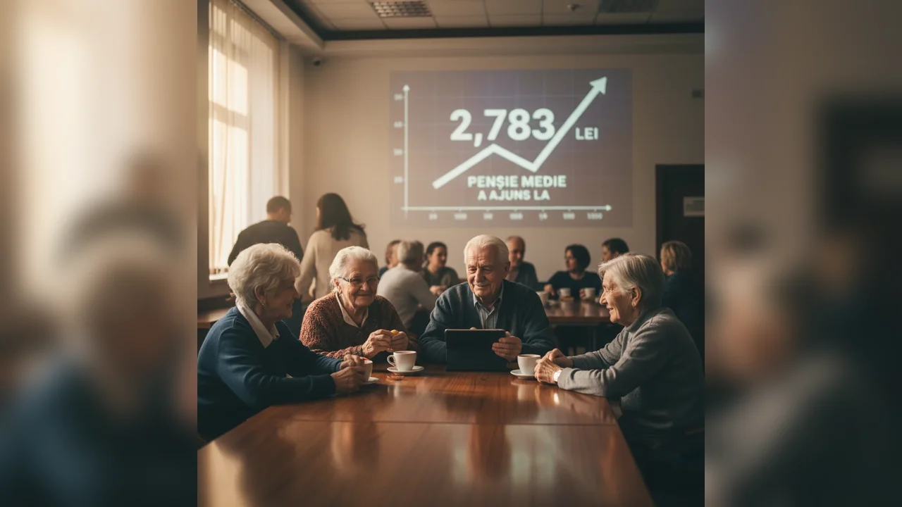 Pensia medie atinge 2.783 lei, un nou record în România