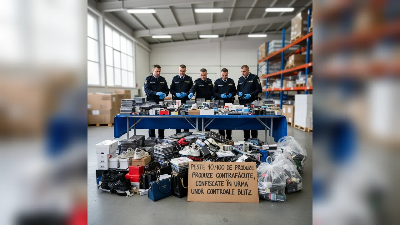 Peste 10.400 de produse contrafăcute confiscate în controale blitz desfășurate local