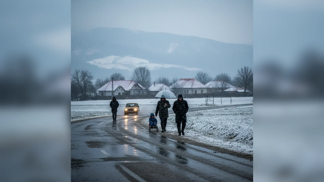 Ploi, lapoviță și ninsoare în majoritatea regiunilor din țară