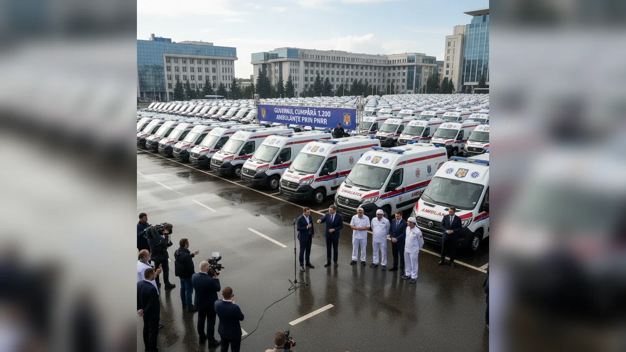 PNRR finanțează achiziția a 1.200 de ambulanțe pentru serviciile de urgență din România