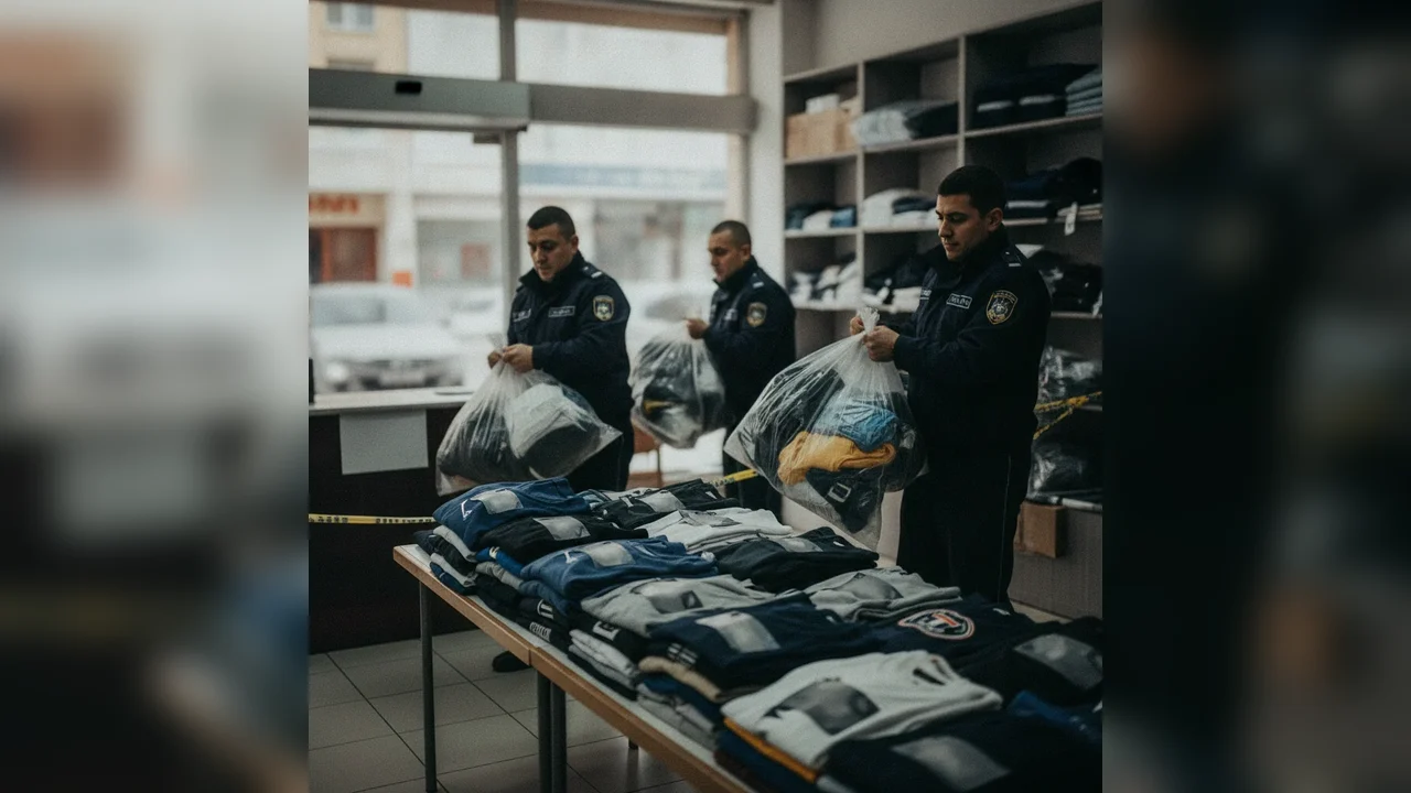 Poliția din Târgu Jiu a confiscat 65 de articole vestimentare contrafăcute